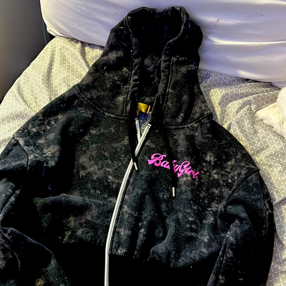 Baby Girl cropped zip up